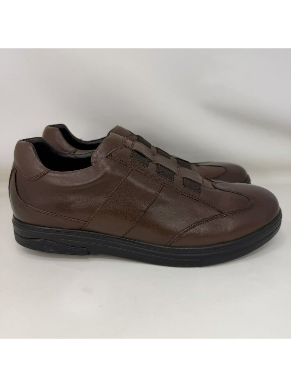 Gravity Defyer Leather Slip On Shoes Brown Black Men’s Size 12